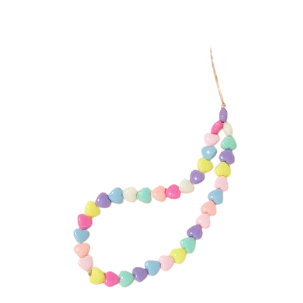 Hemasa Mobile Phone Strap Silicone Bead Chain Flower Pendant Soft Pottery Bead Chain for Cell Phone Case Hanging Cord Necklace Lanyard