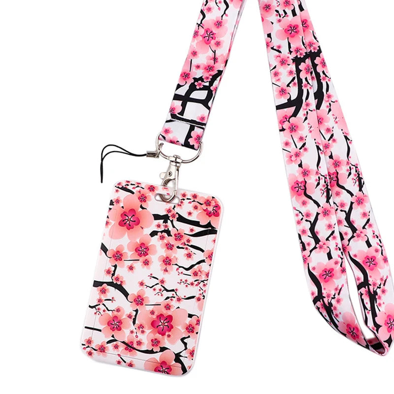 Tejesa Butterfly Lanyard Business Credit Card Holder Neck Strap Keychain Hang Rope ID Badge Holder Lariat Lasso