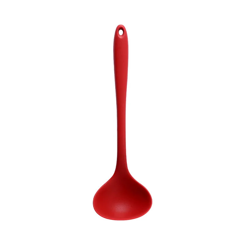 Hemasa Long Handle Silicone Soup Spoon Large Ramen Noodles Tablespoons Hot Pot Porridge Ladle Scoop Kawaii Japanese Kitchen Utensils