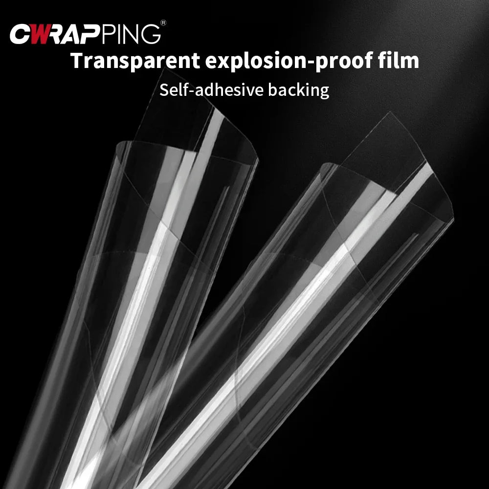Car Window Protection Film Transparent Car Adhesive Vinyl Wrap PPF Waterproof Explosion-proof Glass Film for Auto Accessories