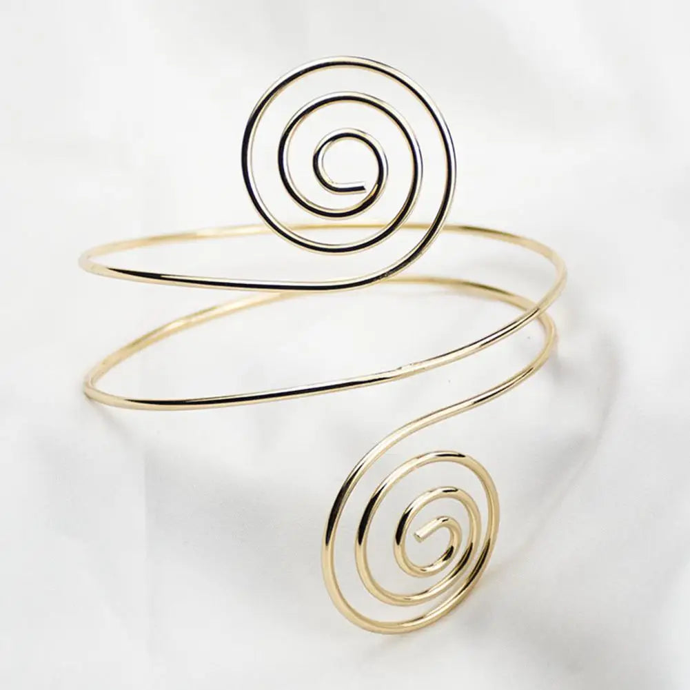 Dress-up 3 Colors Female Upper Arm Ring Cuff Bracelet Fashion Jewelry