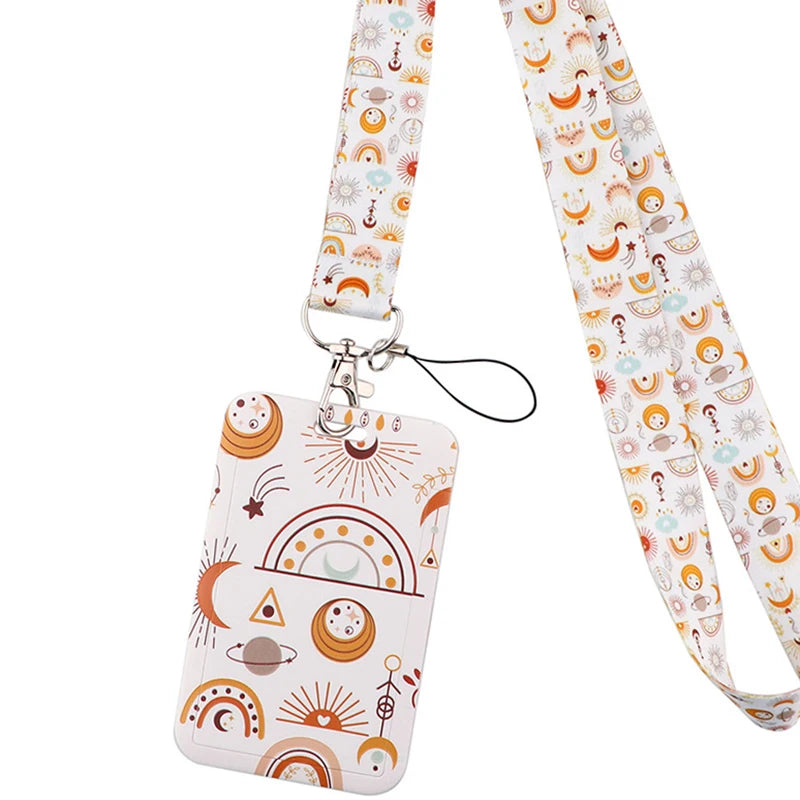 Tejesa Butterfly Lanyard Business Credit Card Holder Neck Strap Keychain Hang Rope ID Badge Holder Lariat Lasso