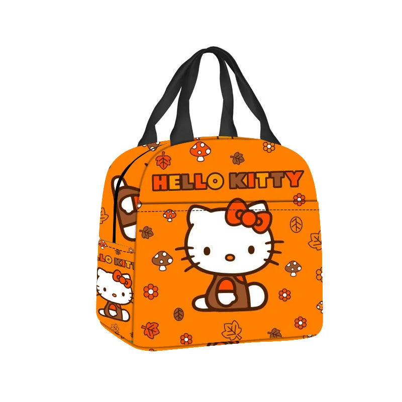 Hemasa Hello Kitty Portable Lunch Bag Cartoon Cute Insulated Lunch Bag Student Lunch Bag Kawaii Girl Gift