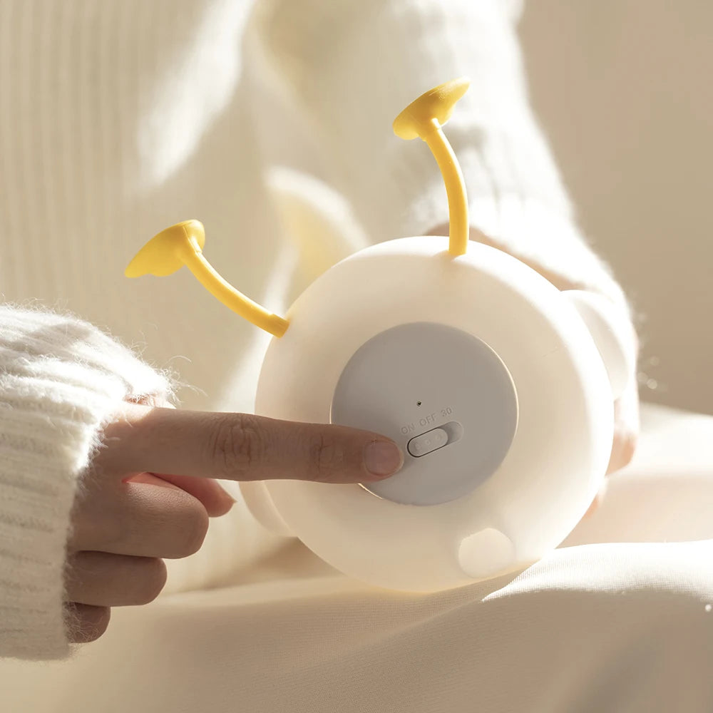 Hemasa Cute Duck Led Night Light USB Rechargeable Nightlights Silicone Lamp Touch Switch Children Kid Bedroom Decoration Birthday Gift