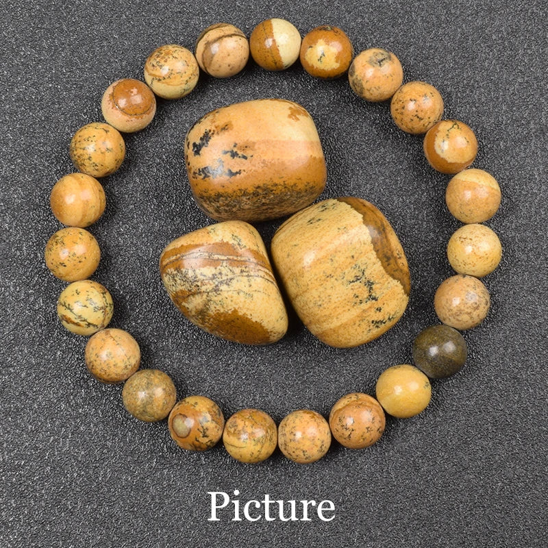 Tejesa Natural Golden Obsidian Stone Beads Bracelet Men Women/ Golden Light Rainbow Obsidian Raw Stone Round Bead Natural Energy Jewelry