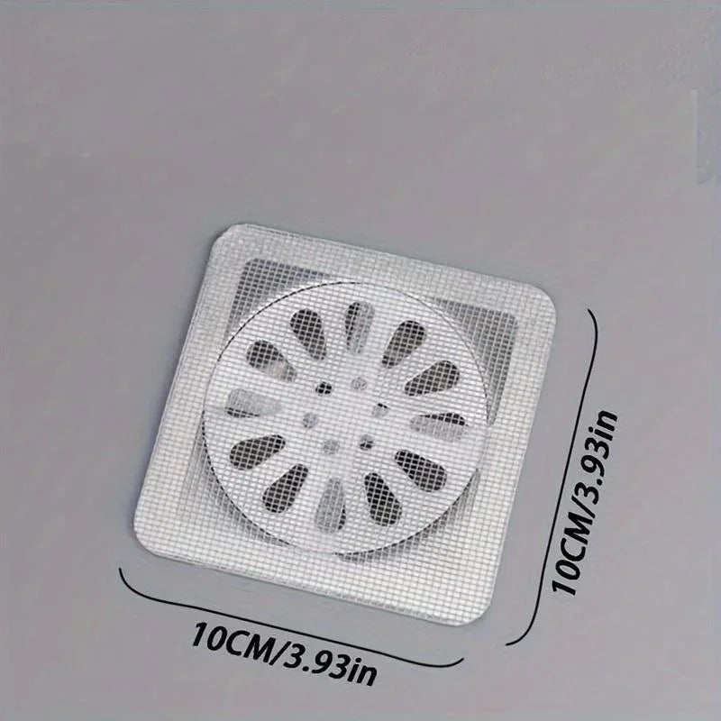 Hemasa 10pcs Disposable Hair Stoppers & Catchers Mesh Shower Drain Covers Floor Sink Strainer Filter Hair Stopper For Bathroom Kitchen