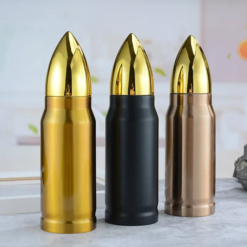 Hemasa 500ml Bullet Shape  Stainless Steel Water Bottle  for Coffee/Drinking /Gift