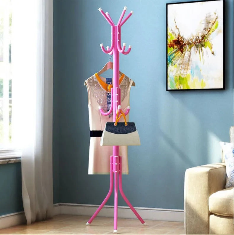 2022Standing Coat Rack Wall Entrance Shoe Rack Metal Stand for Furniture on Wheels Hanger Floor Clothes Wardrobes Clothing Shelf