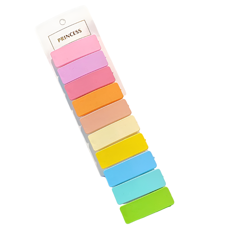 Hemasa 10Pcs/Set Little Girls Snap Hair Clips Candy Color Metal Barrettes BB Hairpin For Children Woman Styling Hair Accessories