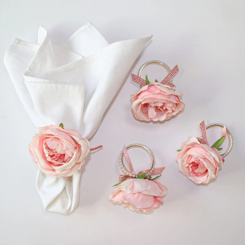 Hemasa 8 pcs napkin Rings for  wedding party dining Table decoration