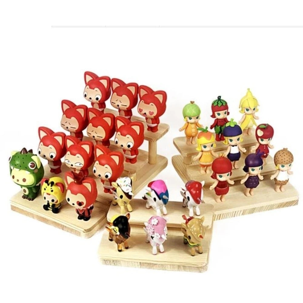 Wooden 2/3/4 Layers Puppet Toy Display Eyeglasses Showing Rack Jewelry Holder Bracelet Tray Stand Watch Cosmetics Shelf