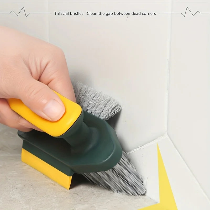 Tejesa 4 in 1 Brush Squeegee for Gap Groove Cleaning Tool Glass Scraper Kitchen Bathroom Floor Tire Cleaner Brushes Home Cleaning Brush