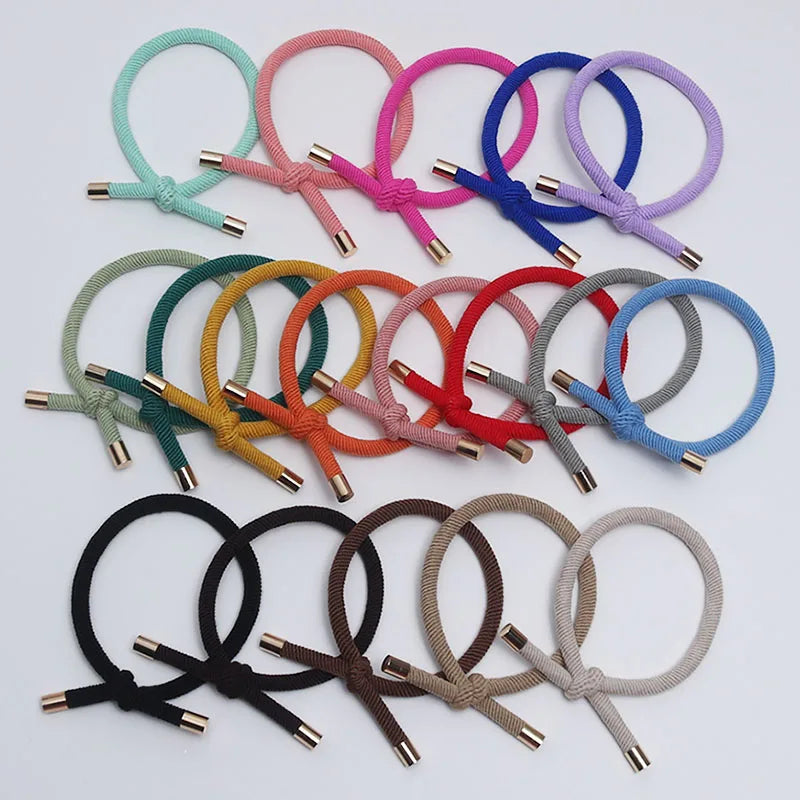 Tejesa 20PCS Women Elastic Hair Rubber Bands High Quality Girls Hair Bands Hair Scrunchies Gold Plated  Hair Accessories Hair Gum/Tie