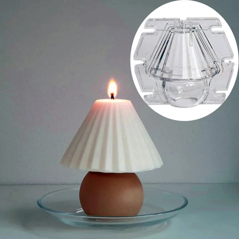 Hemasa  Table Lamp Candle Mold /DIY Geometric Lamp Shape Aromatherapy Candle Making Tool/ Acrylic Plastic Mold