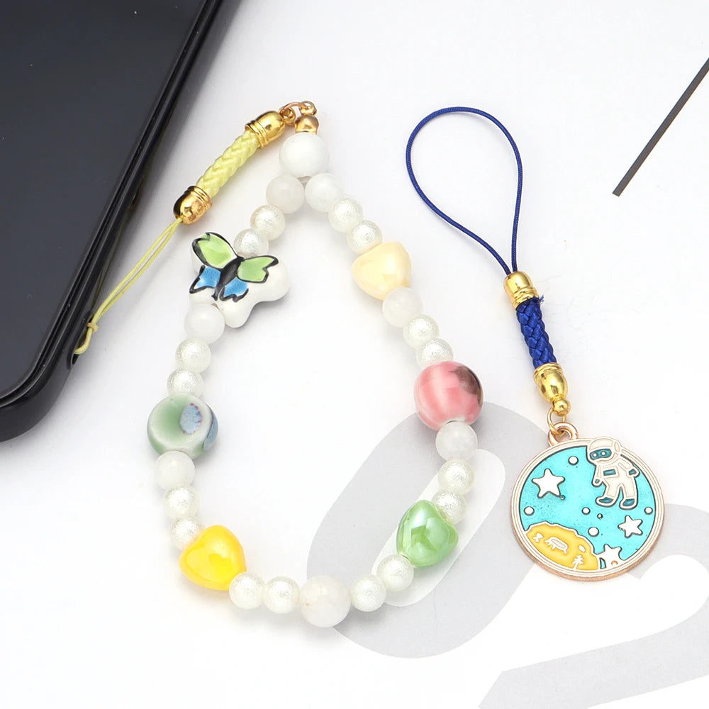 Tejesac 10pcs/Lot 13 Colors Lanyard Lariat Straps with Gold Color Clasp/ Keychain Hooks Rope Bags Charms
