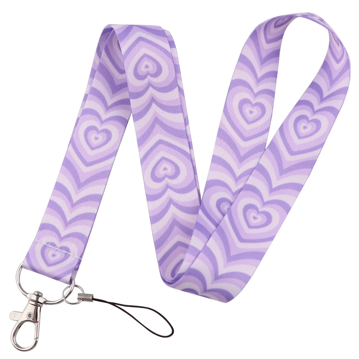 Tejesa Heart Lanyard Simple Style Neck Strap for Key ID Card Cell Phone Straps Badge Holder DIY Hanging Rope Neckband Accessories