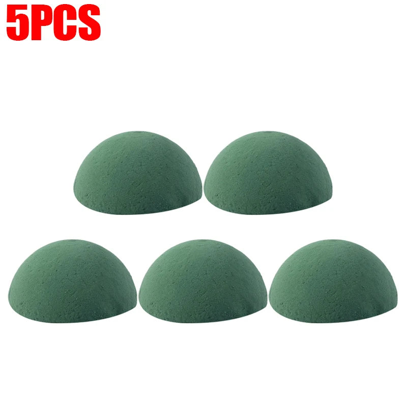 1-10pcs Green Floral Foam Half Ball Green DIY Dry Artificial Flower Foam Block for Arrangement Birthday Wedding Decoration
