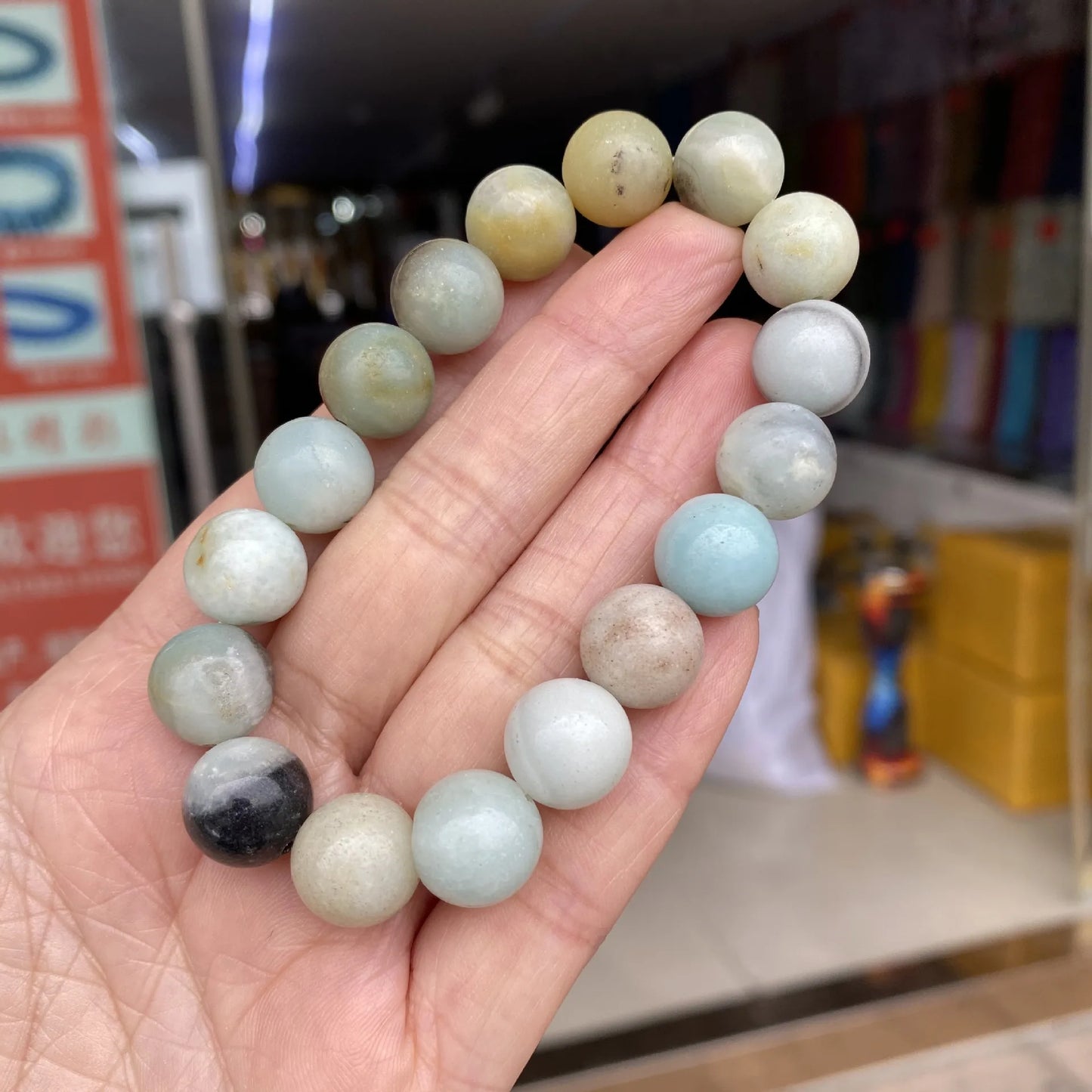 Hemasa Handmade Amazonite Beaded Bracelets/ Natural Stone Bracelets Women