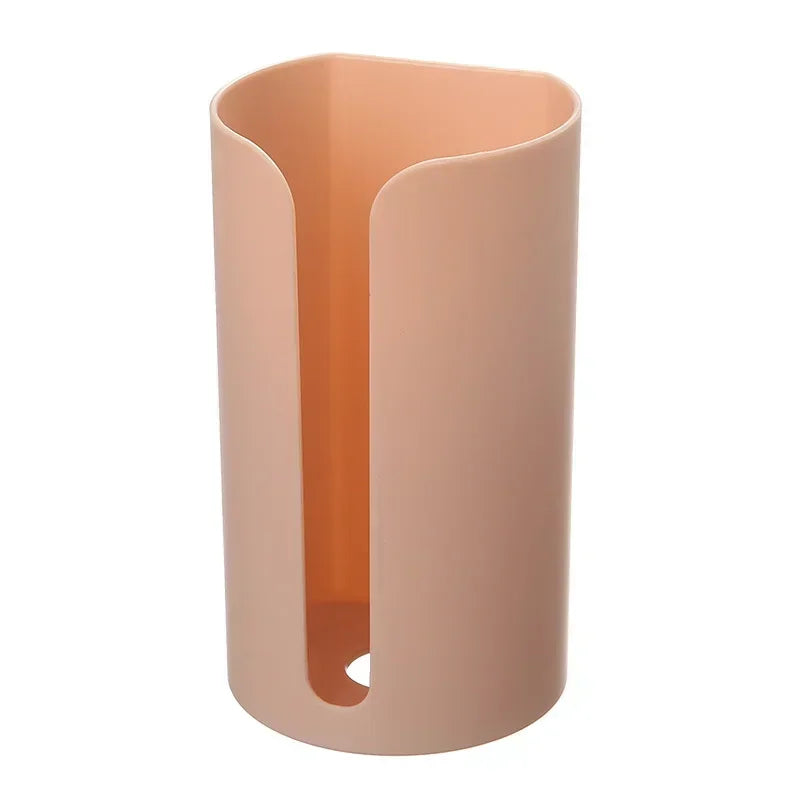Hemasa 1pc Kitchen Garbage Bag Storage Hole-Free Holder Self-Stick Wall Mounted Home Bathroom Plastic Bag Holder