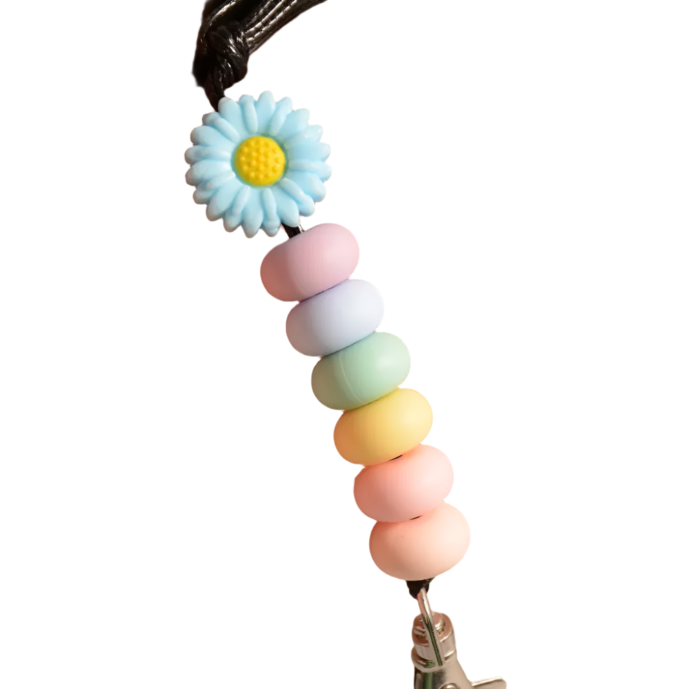 Hemasa Lanyard for Id Badges /Silicone Daisy Sunflower Lanyards Key Chain Pendant Holder for Women Girls Kids Charm Gift 2023