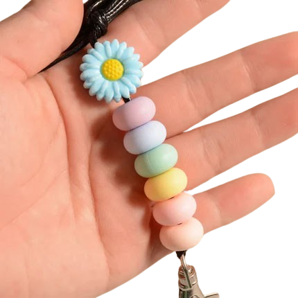 Hemasa Lanyard for Id Badges /Silicone Daisy Sunflower Lanyards Key Chain Pendant Holder for Women Girls Kids Charm Gift 2023