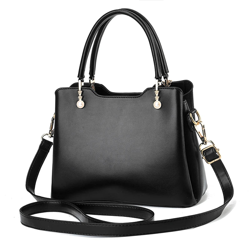 Hemasa  Stripes PU Leather Crossbody Bag / Top Handle Satchel Purse /handbag