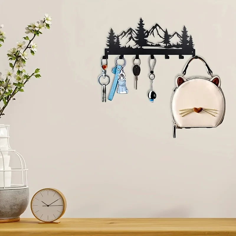 Tejesa 1-2PCS Easy Install Wall Mount Forest Key Hook  / Charming Metal Design for Towels, Hats & Purses | Stylish Entrance & Bathroom