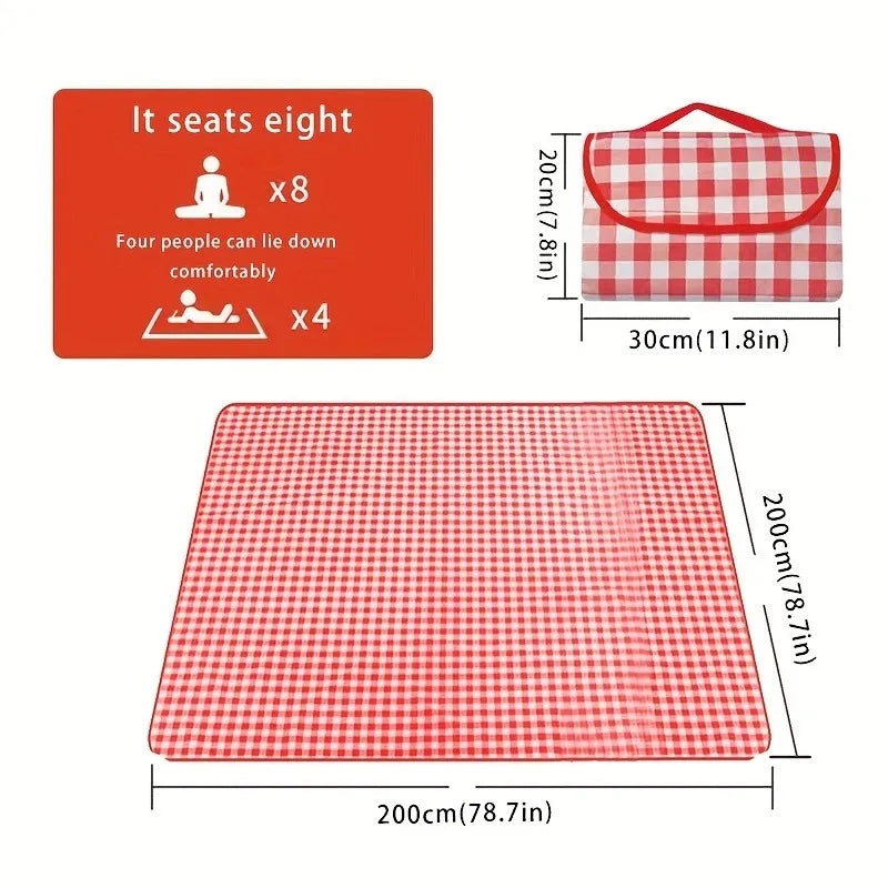 Tejesa Foldable Camping Mat Waterproof Cloth Beach Mat Picnic Blanket Practical Convenient Carry Moisture-Proof Outdoor Camping