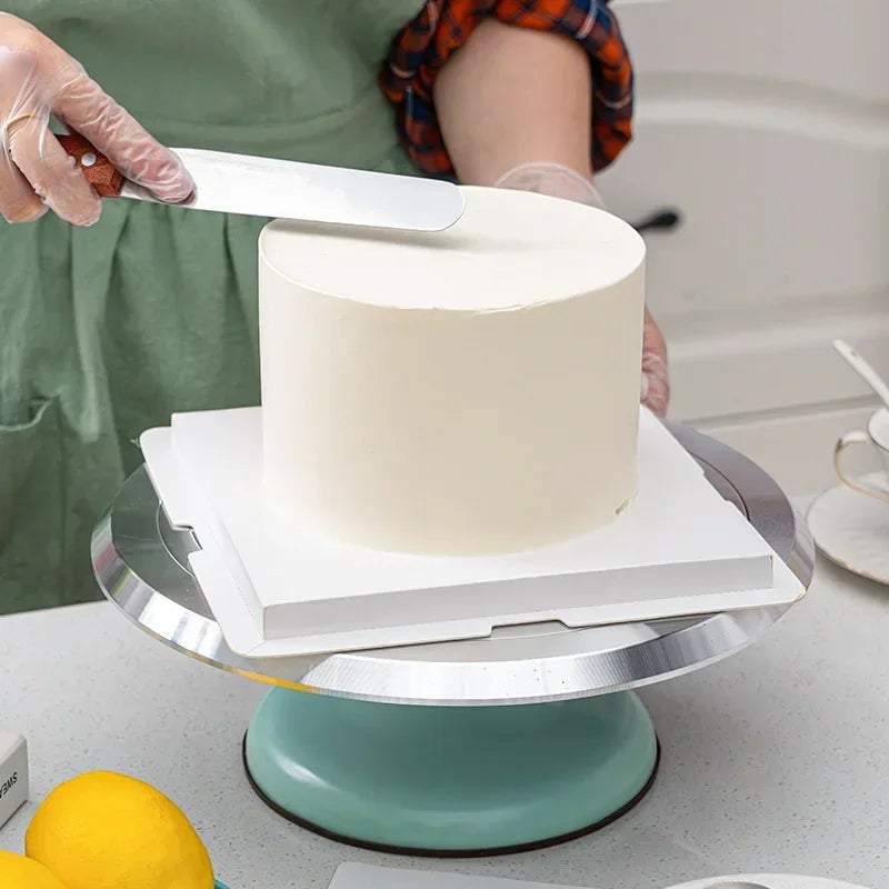 Tejesa 10Inch Pastry Turntable Cake Stand Aluminum Alloy Professional Pastry Rotating Tray and Pastry Accessories Decoration Tool
