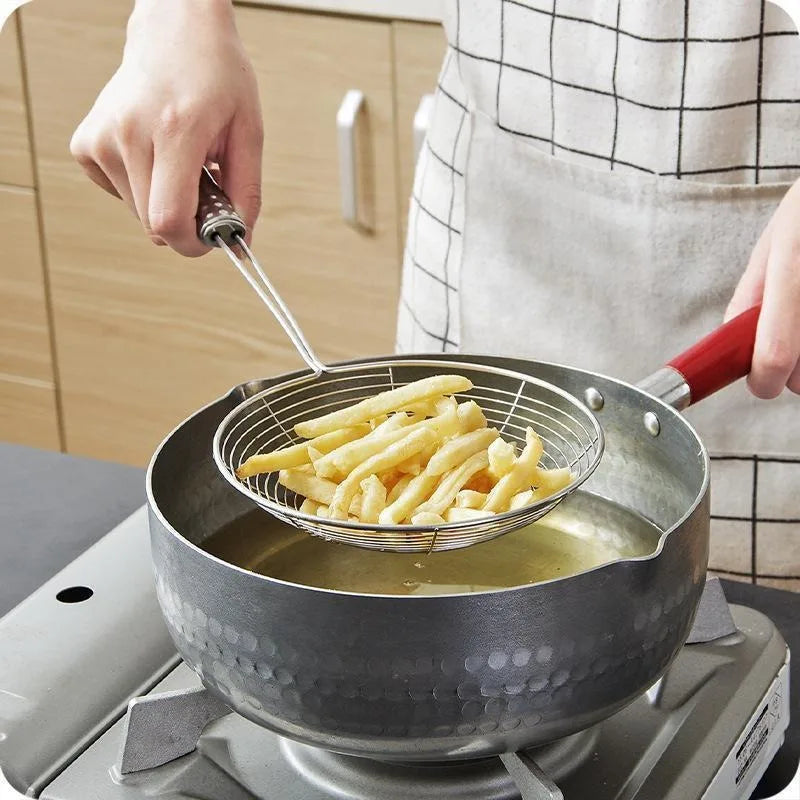 Hemasa Stainless Steel Frying Strainer French Fries Spoon Wire Mesh Skimmer Colander Fryer Scoop Sieve Kitchen Supplies