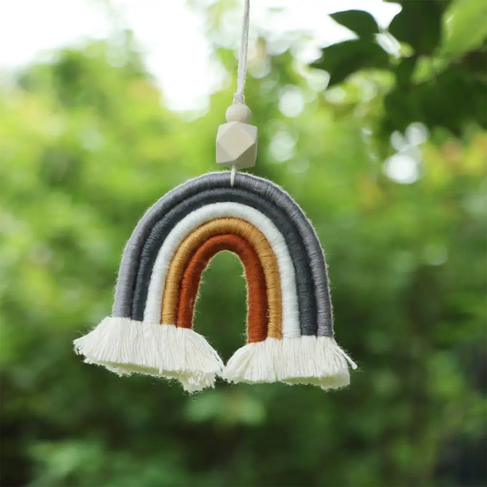 Hemasa Car Hanging Decoration Rainbow / Bohemian Style Hand Woven Keychain/ Living Room/ Bedroom / Car Hanging