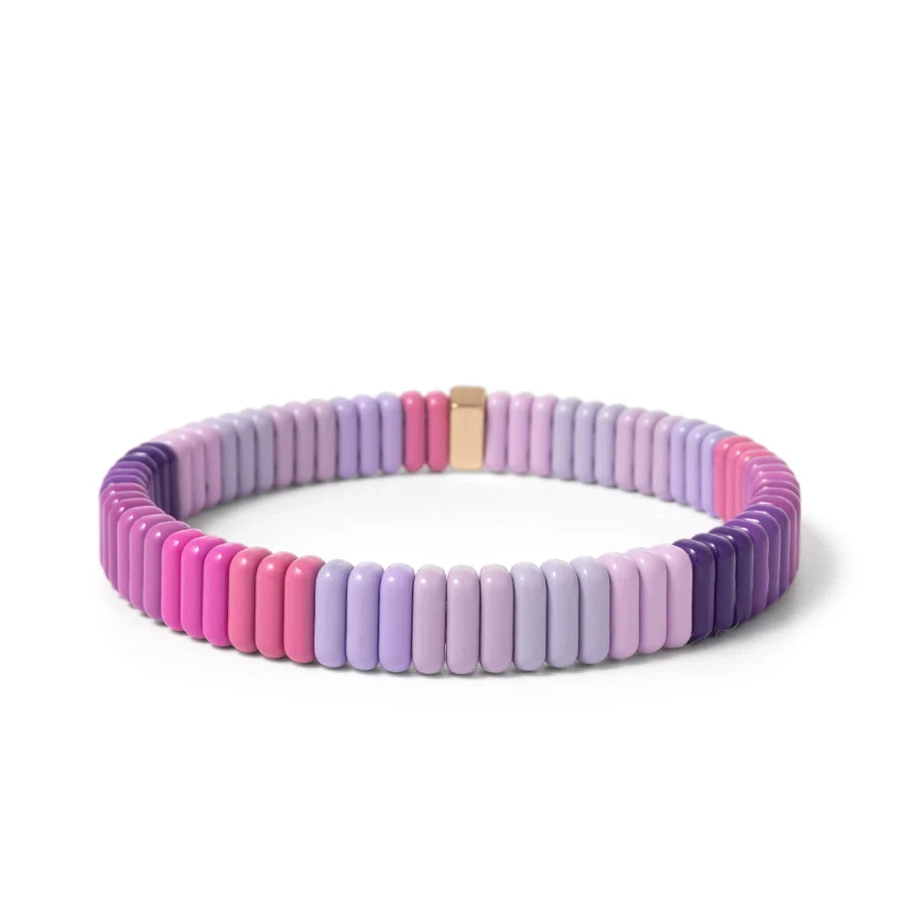 Tejesa  2X8MM Colorful  Rectangle Tile Beads Bracelets for women/Girls