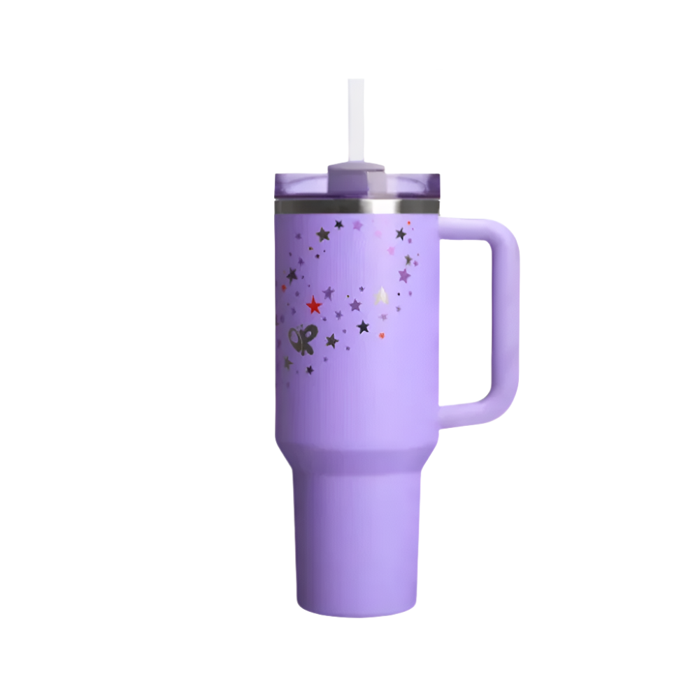 Hemasa 40oz Double-Layer Insulated Cup Lid&Straw Thermal Water Bottle /Stainless Steel Vacuum Insulated Mug Cup for Cold Hot Beverages