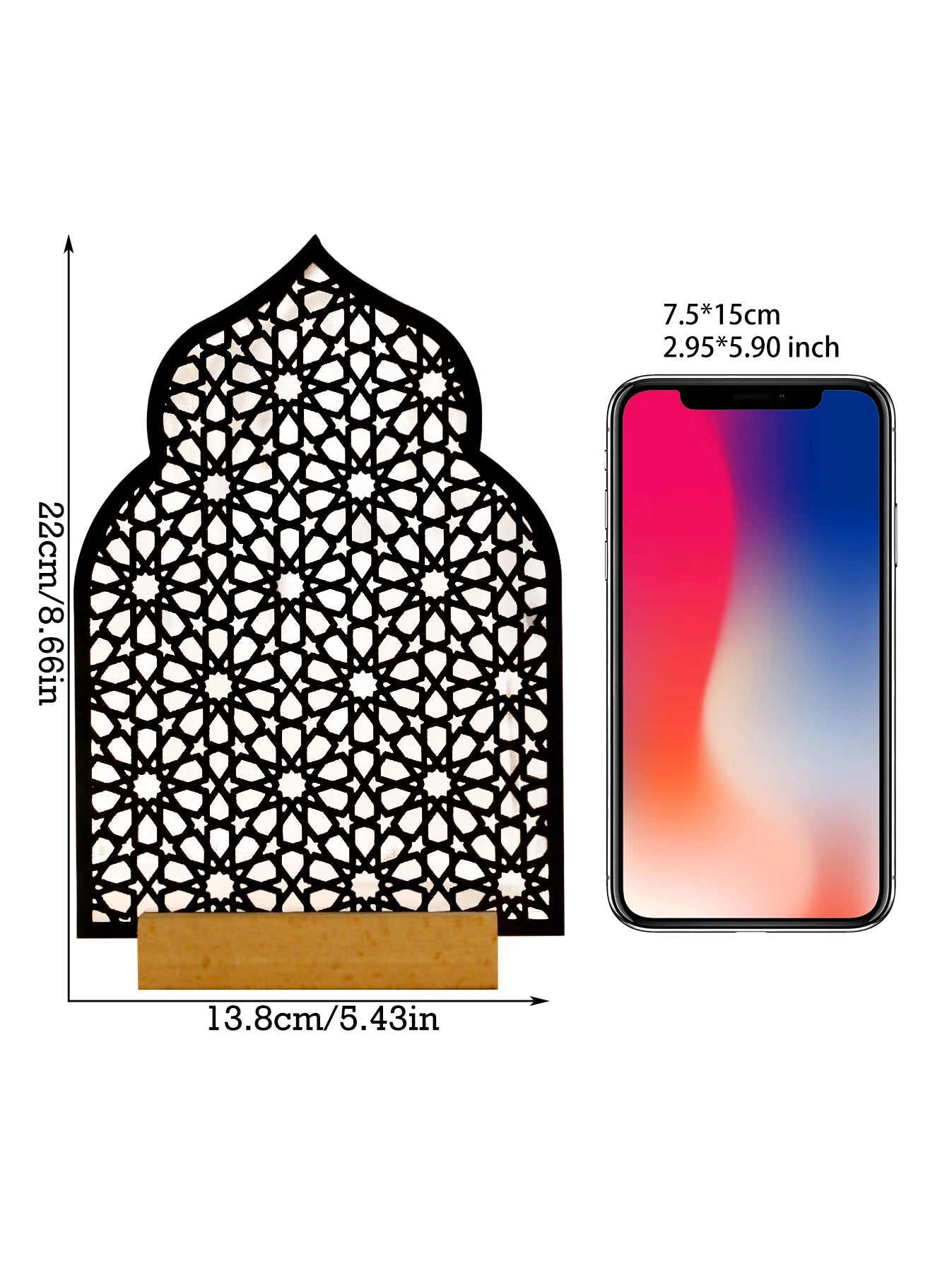 1pc Ramadan Ornaments Hollow Wooden Ornaments Eid Mubarak Happy Ramadan muslim decor Ramadan Kareem Holiday Decorations