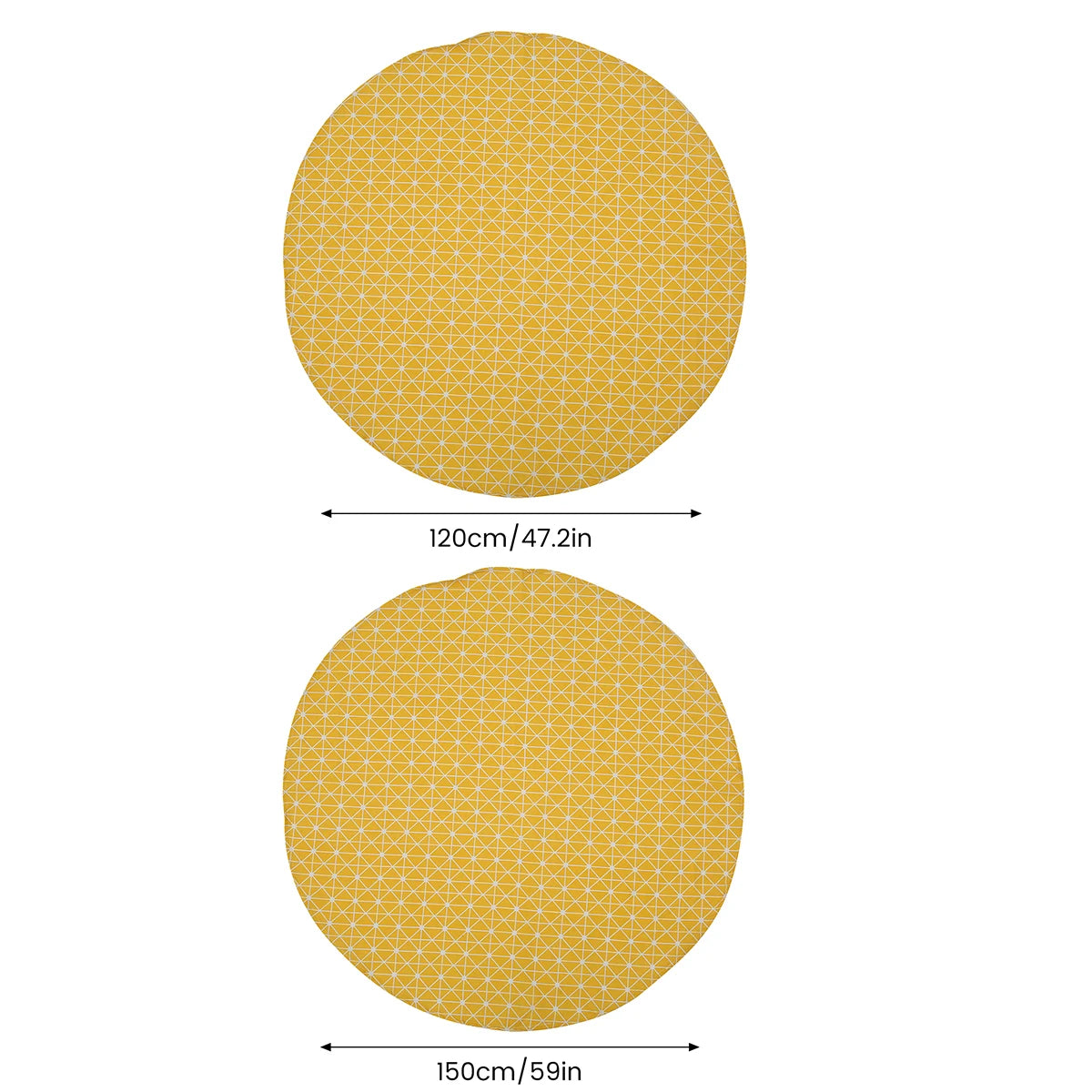 Linen Round Tablecloth Table Cloth Decorative Dust-Proof Table Cover Washable 120/150cm for Dinner Party Wedding Party Decor