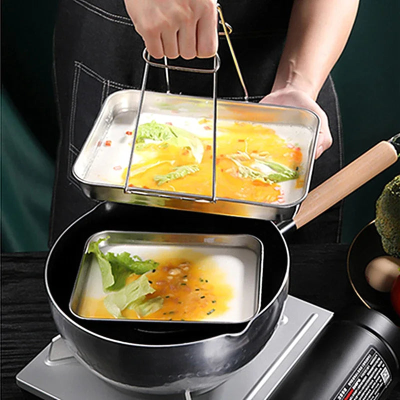 Tejesa Rectangle 316 Stainless Steel Tray Buffet Presentation Trays Metal Food Serving Plate Kitchen Organizer Trays kitchen organizer