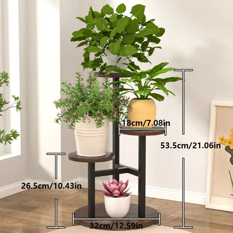 Plant Stand And Flower Stand Multiple Wooden Shelf Stand For Flowers Indoor Outdoor Pot Shelf Display Stand Support For Plants