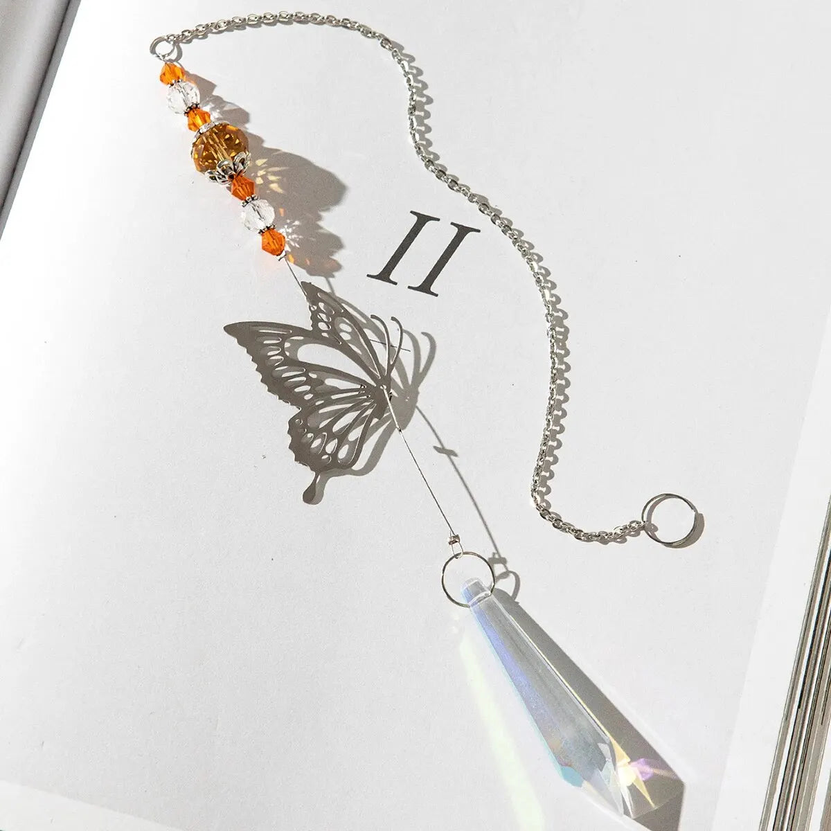 Tejesa  Butterfly   Coloured  Crystal  Suncatcher Prism Ball Pendant Rainbow Maker Family Room Wedding Party Decoration