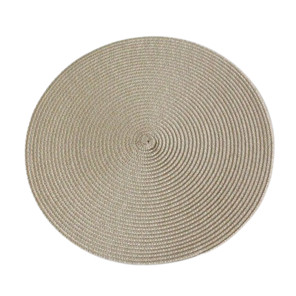 Hemasa Set of 6 Round Woven Non-slip Kitchen Placemat for Kitchen Dining Table European Style.