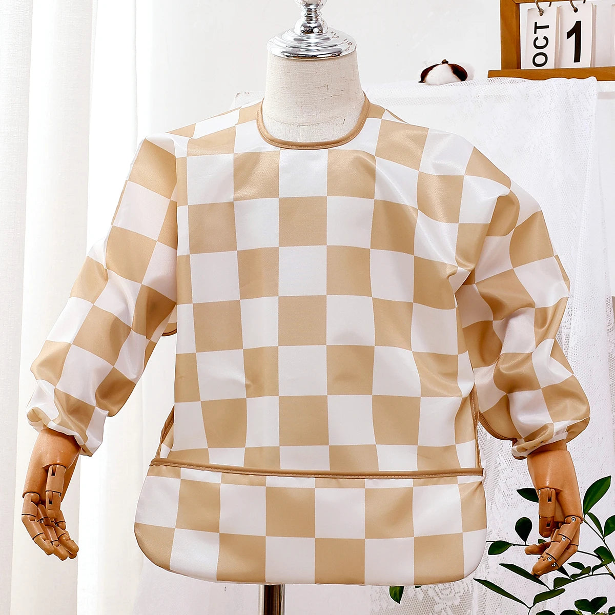 Tejesa Waterproof Baby Long Sleeve Feeding Bib Fashion Full Body Cover