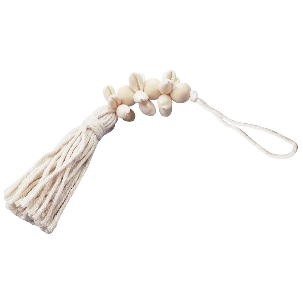 Boho Style Hanging String Beads Pendant Wood Boho Decor Boho Decorate Creative Shell Wedding Ornament Tassel Wooden Miss