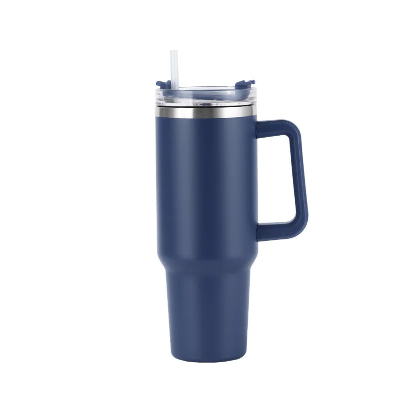 Hemasa 40oz Stainless Steel Insulated Water Bottle With Handle Drinking Cups Keeps Cold Tumbler With Lid Straw Mug for Summer Outdoor