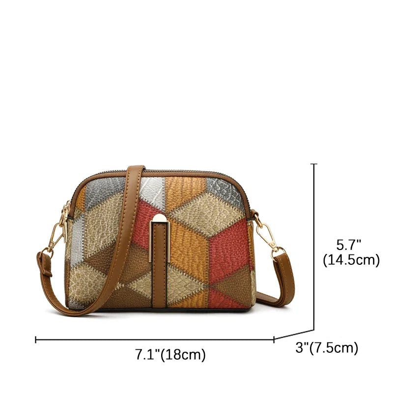 Hemasa  Shoulder Bags for Women /Double Zipper Crossbody Bag Ladies PU Leather Wallet