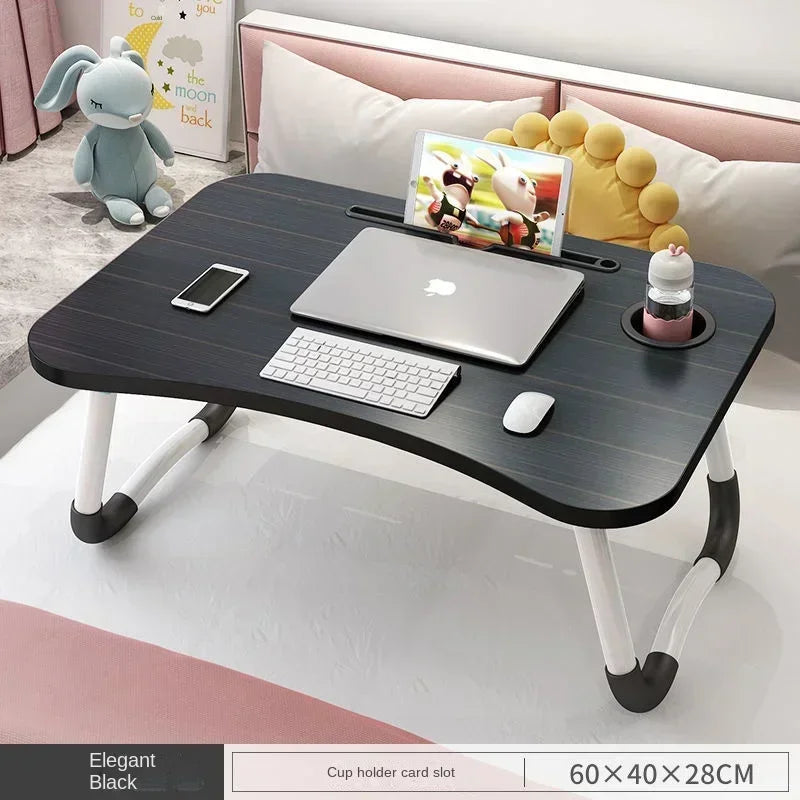 Folding Laptop Home Desk for Bed & Sofa Laptop Bed Tray Table Desk Portable Lap Desk for Study and Reading Bed Top Tray Table
