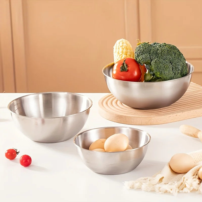 Tejesa 3pcs Stainless Steel Mixing Bowl Set/Cooking/ Baking/ Serving/ Kitchen/mixing Bowl