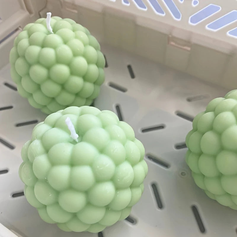 3D Cylindrical Bead Bubble Candle Molds Ball Shape Soap Gypsum Chocolate Mould Soy Wax Making Silicone Mould For Candle Making