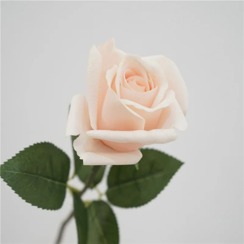 10Pc Hand-feel Moisturizing Rose Real Touch Artificial Flower Bridal Bouquet Marriage Decor Rose Flowers Wedding Party Home Deco