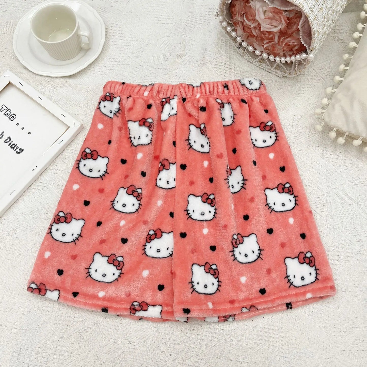 Hemasa Hello Kitty Cute Shorts Women Cute Cartoon Flannel Pajama Pants /i Summer Casual Home Trousers Birthday Gifts