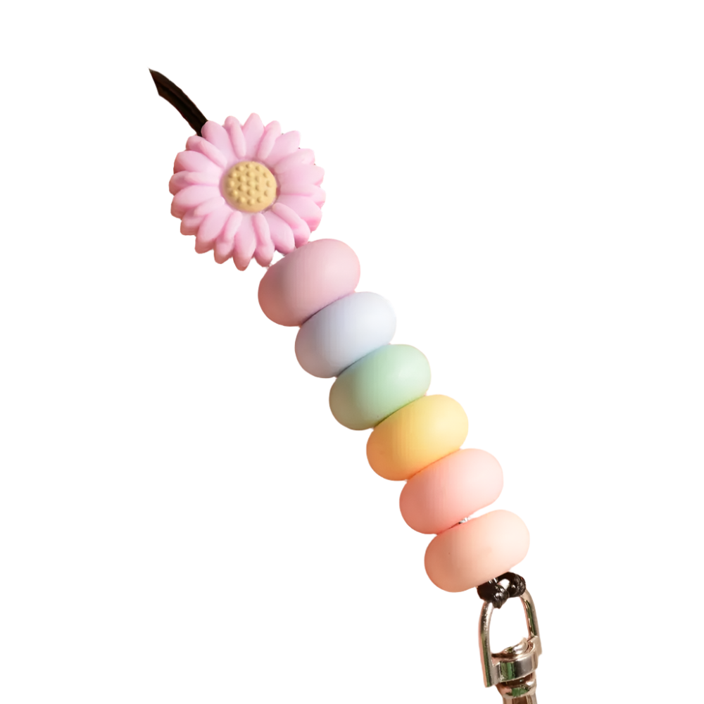 Hemasa Lanyard for Id Badges /Silicone Daisy Sunflower Lanyards Key Chain Pendant Holder for Women Girls Kids Charm Gift 2023