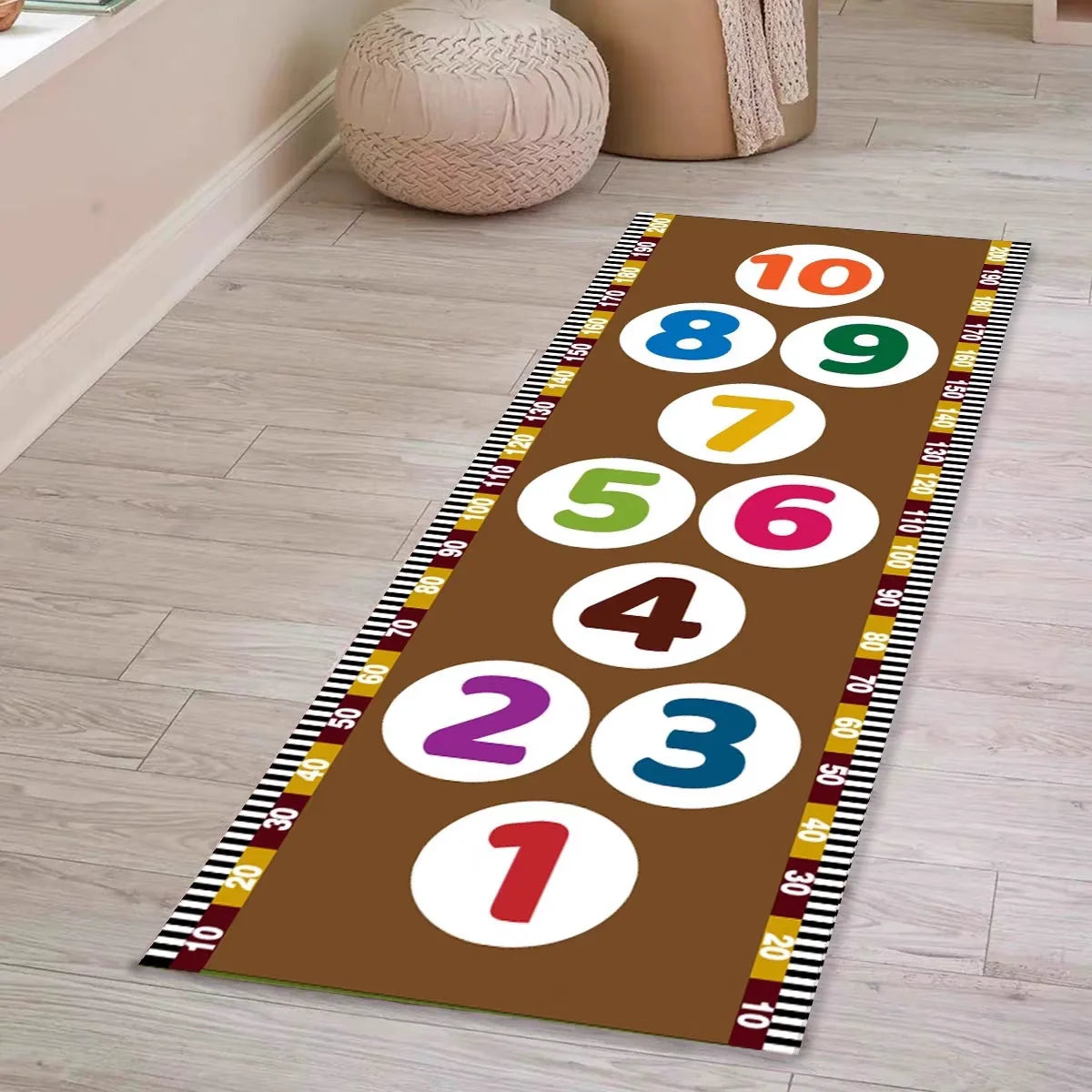 Tejesa Children's Room Kindergarten Cartoon Game Jumping House Grid Carpet Bedroom Bedside Carpet Girls' Puzzle Anti slip Floor Mat